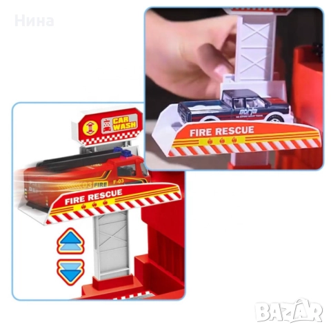 Автомивка с вода и кола сменяща цвета - FIRE DEPT. 🚒, снимка 4 - Коли, камиони, мотори, писти - 52620665