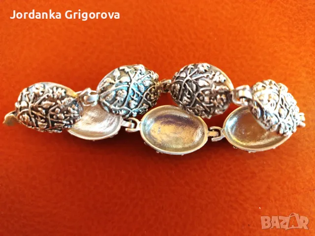 Дамска сребърна гривна - Филигран, снимка 5 - Гривни - 47337493