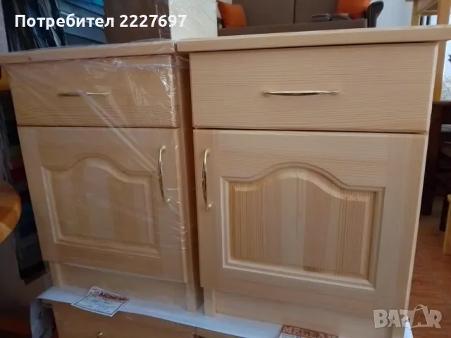 Нощно шкафче с чекмедже и врата- Масив. Налични!, снимка 4 - Шкафове - 47438605