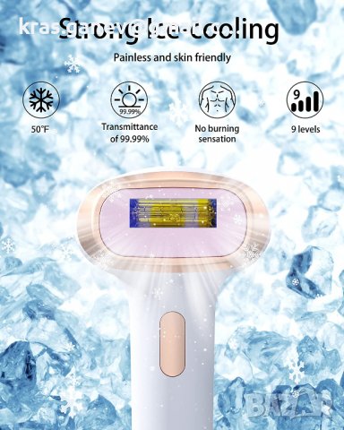 IPL устройство за епилация с 999 999 светлинни импулса, устройство за трайна безболезнена епилация, , снимка 9 - Друга електроника - 38430063