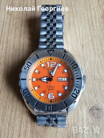 Мъжки автоматичен часовник Seiko 5 Sports "Baby Monster" (Orange)