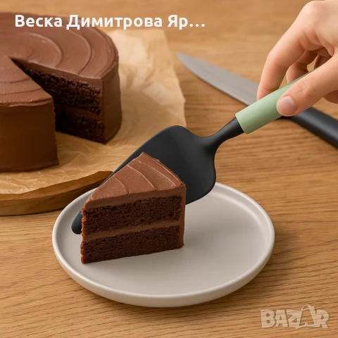 Шпатула за рязане и сервиране на торта Brabantia Tasty+ Jade Green, снимка 4 - Форми - 50579105