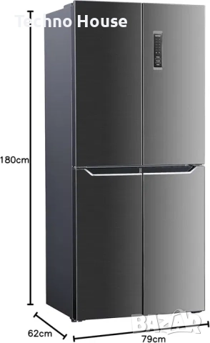 Хладилник с фризер Wolkenstein WCD362NFDEIX, снимка 2 - Хладилници - 52906180