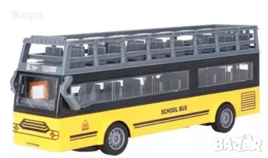 ДЕТСКИ ДВУЕТАЖЕН УЧИЛИЩЕН/ГРАДСКИ АВТОБУС С ЗВУК И СВЕТЛИНА С ДИСТАНЦИОННО УПРАВЛЕНИЕ 132433, снимка 6 - Коли, камиони, мотори, писти - 47498603