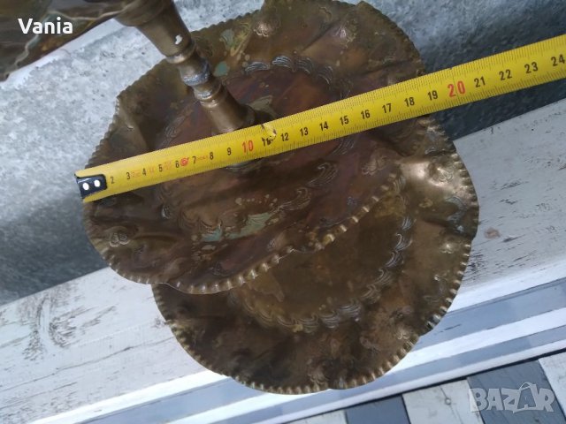 Фруктиера от месинг, снимка 7 - Антикварни и старинни предмети - 39450338