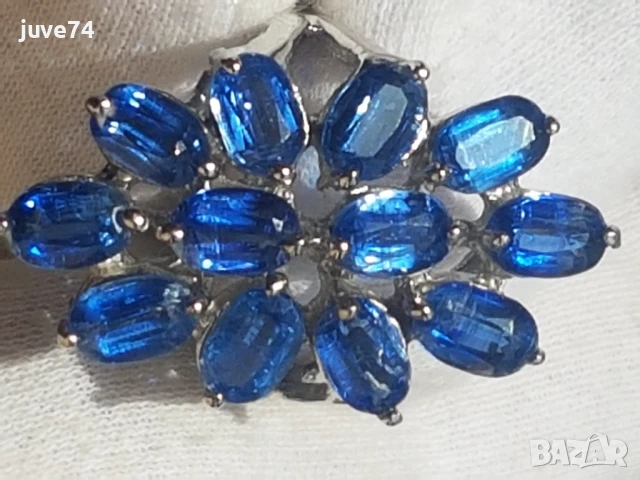 СРЕБЪРЕН ПРЪСТЕН С КИАНИТ (НЕПАЛ), снимка 1