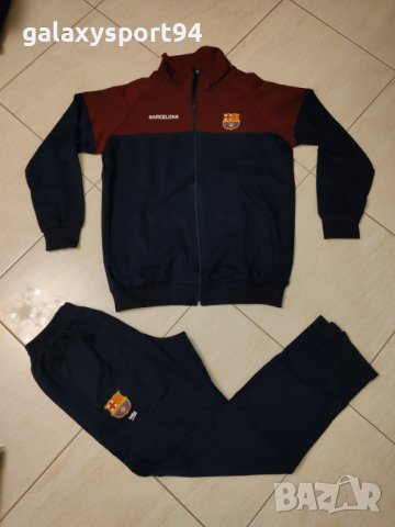 Мъжки Анцуг Барселона 2022Г Памучен Есенен футболен Анцуг + Шапка 89лв