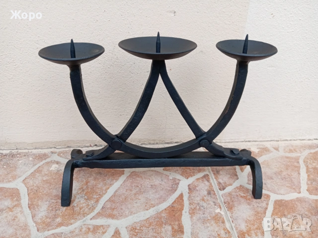 старинни ръчно изработени свещници свещник, снимка 8 - Антикварни и старинни предмети - 54220375