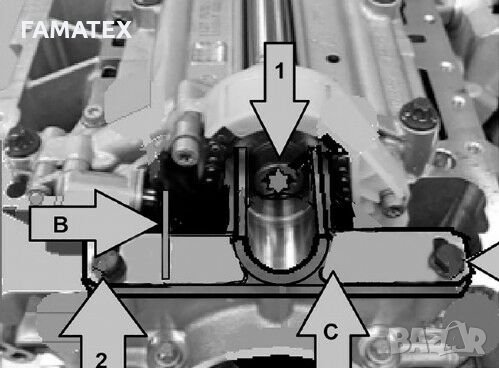 BMW N20 N26 1, 2, 3, 4 серия – Комплект инструменти за балансиращ вал и маслена помпа, 50790, снимка 2 - Други инструменти - 30175941