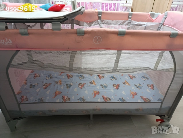 Сгъваема кошара с две нива, снимка 11 - Бебешки легла и матраци - 54362019