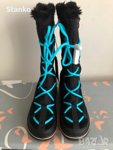 Дамски боти Sorel Glacy Explorer Black Suede Tall Winter BOOTS  waterproof 39, снимка 2 - Дамски боти - 52083945