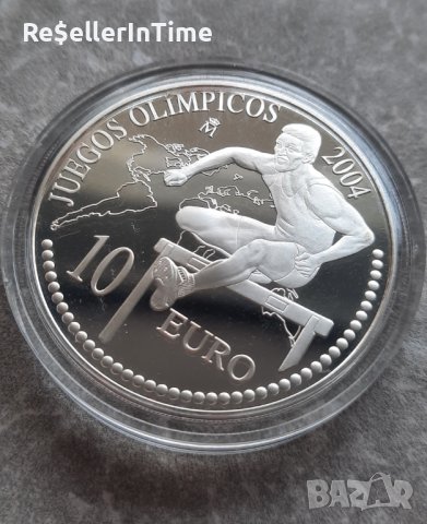 Възпоменателна сребърна монета 10 Euro - Juan Carlos I 2004 Summer Olympics