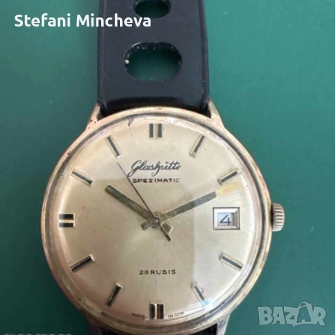 Glashutte Spezimatic позлатен мъжки часовник. Работи. Рядък , снимка 2 - Мъжки - 54142754