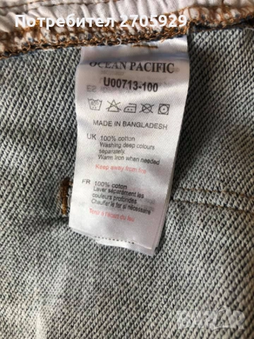 Дънков къс панталон Ocean Pacific, размер L, снимка 3 - Къси панталони - 51512218