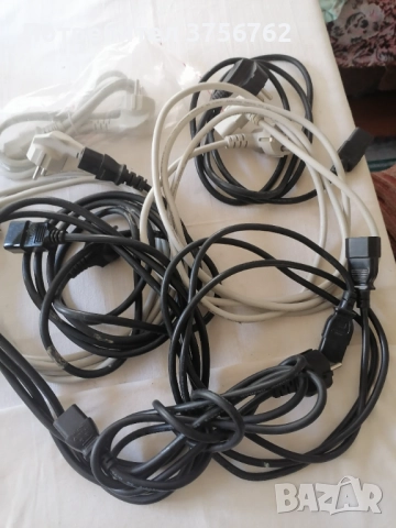 Продавам 8 броя захранващ кабел за компютър и монитор, снимка 3 - Кабели и адаптери - 52264896