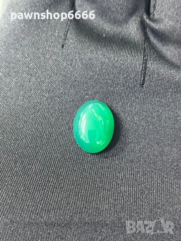 Естествен хризопраз – кабошон, 8,05 ct | Наситено зелен, полупрозрачен, снимка 9 - Други ценни предмети - 53196873