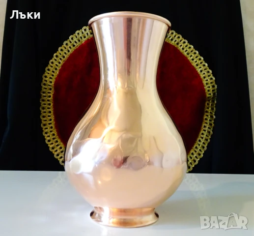 Медна кана за вино,гарафа,ваза,чиста червена мед,безшевна. , снимка 7 - Антикварни и старинни предмети - 50702966