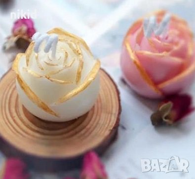 3D ниска роза в цилиндър силиконов молд форма за украса торта фондан тесто декорация сапун гипс свещ, снимка 3 - Форми - 17267685