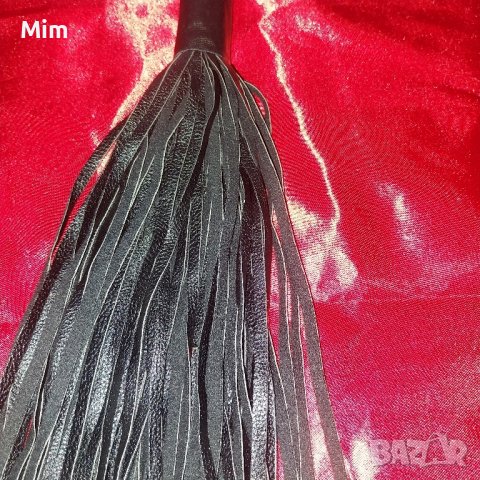 65 см Черен кожен изчистен камшик , снимка 2 - Други - 44456382