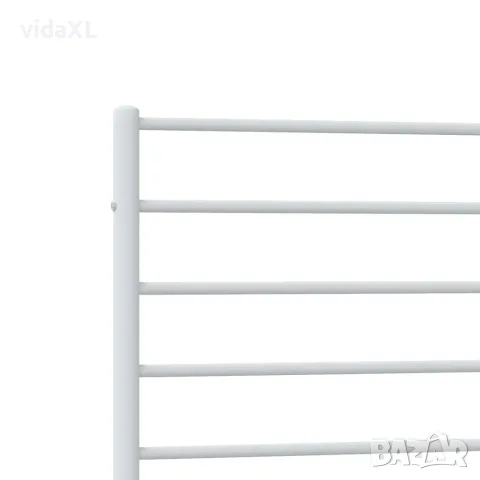 vidaXL Метална рамка за легло, без матрак, с табла, бяла, 75x190 см, снимка 9 - Спални и легла - 56147210