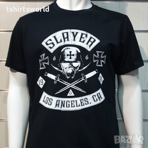 Нова мъжка тениска с дигитален печат на музикалната група Slayer - Los Angeles CA, снимка 6 - Тениски - 36871514