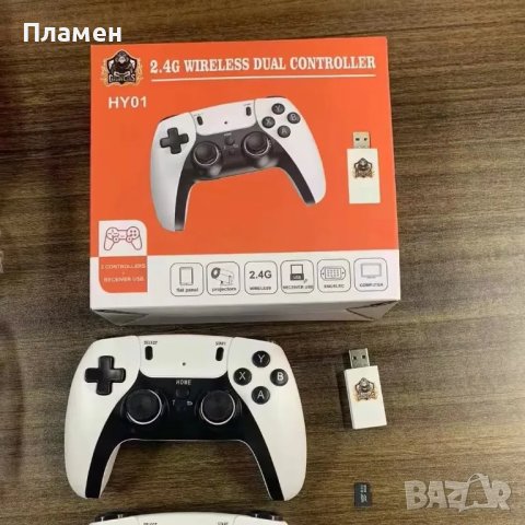 Игрова конзола с 2 джойстика USB 2.4G WIRELESS CONTROLLER GAMEPAD с над 10000 игри