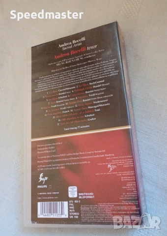 VHS Andrea Bocelli - Sacred Arias, снимка 4 - Други музикални жанрове - 54247579