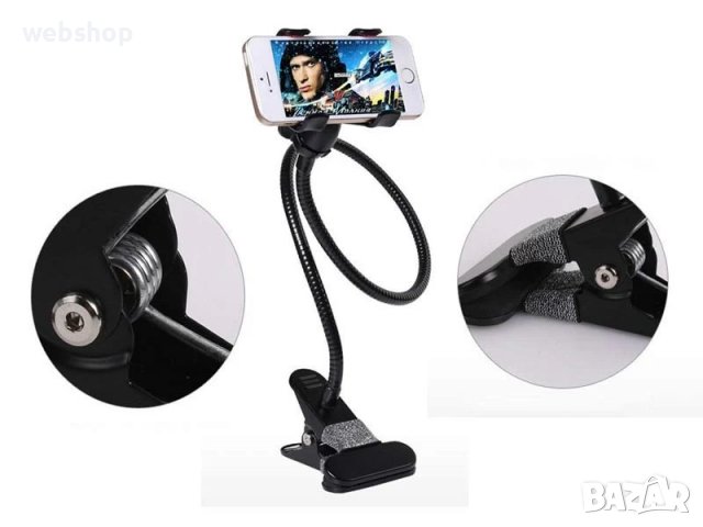 Универсална гъвкава стойка за телефон с щипка , снимка 4 - Селфи стикове, аксесоари - 38157146