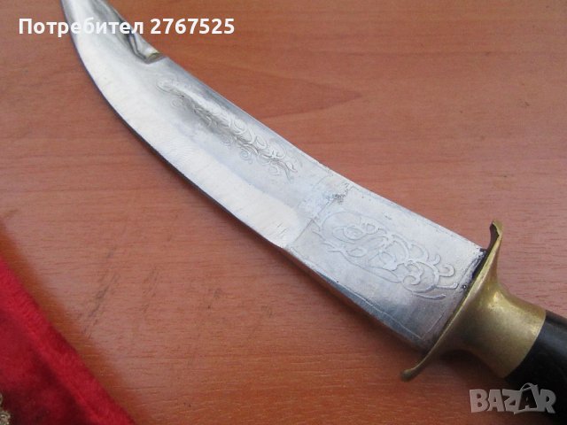 Стар нож кама с гравиран надпис 'Свобода или смърть', снимка 2 - Антикварни и старинни предмети - 39260493