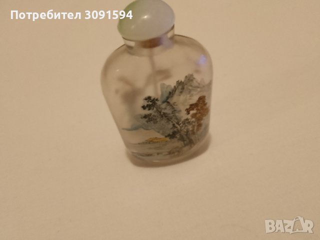   китайска бутилка за емфие е направена от стъкло, вътрешната повърхност е изрисувана с графики на , снимка 16 - Антикварни и старинни предмети - 42794527