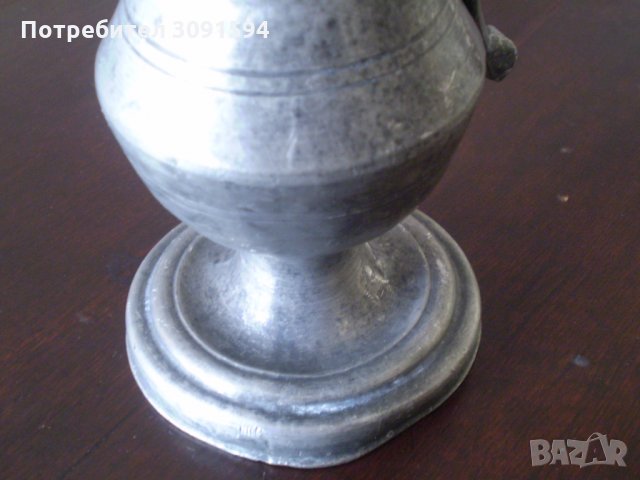 Стара ОЛОВНО КАЛАЕНА КАНА, снимка 9 - Колекции - 34520143