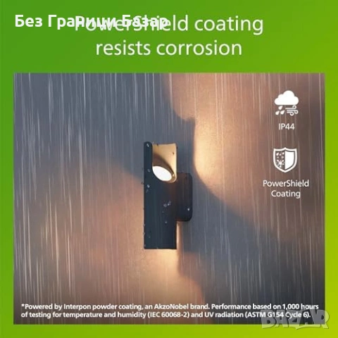 Нова Philips Fira LED градинска стенна лампа 2700K IP44 осветление дом двор, снимка 3 - Лед осветление - 54106107