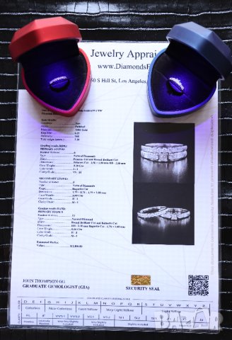 Нов Сет от Два Златни Пръстена с 0.55кт Естествени Нетретирани Диаманти, снимка 8 - Пръстени - 42864172