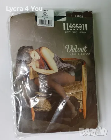 Wolford Velvet de Luxe луксозен черен дамски чорапогащник 40 ден, снимка 3 - Бельо - 56240245