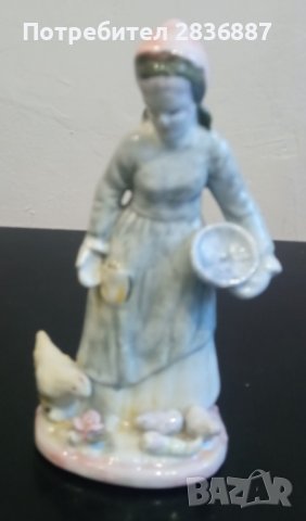 Две старинни порцеланови фигури на възрастна двойка фермери, снимка 10 - Статуетки - 39050178