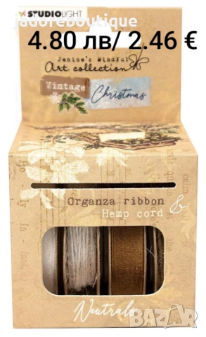 Коледни скрапбук материали различни видове - карти, стикери, панделки , снимка 4 - Други - 52668738