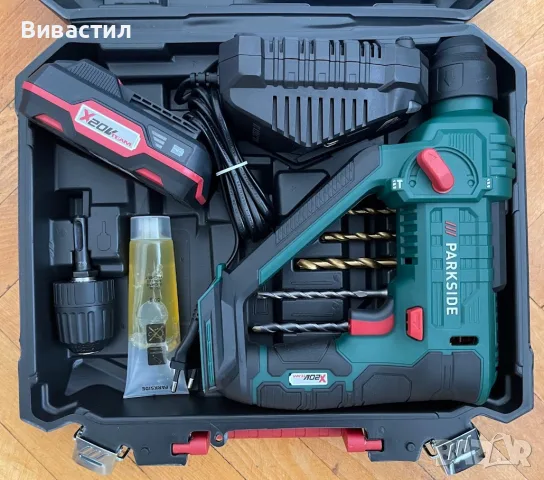 PROFESSIONAL Акумулаторен перфоратор с вертикален безчетков мотор EINHELL HEROCCO 36/28, снимка 14 - Перфоратори - 56316292