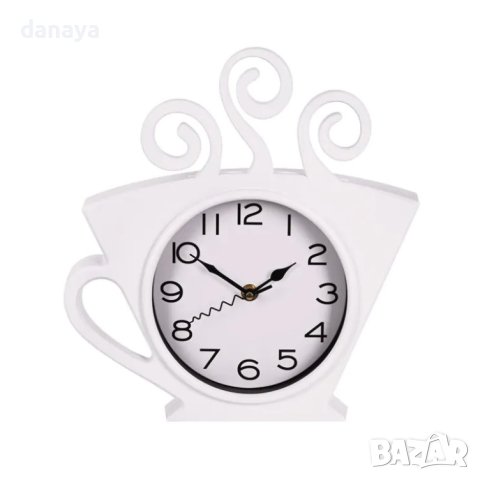 4002 Кухненски стенен часовник Бяла чашка за кафе, снимка 4 - Стенни часовници - 42117901