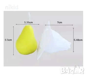 3d Цяла голяма Круша силиконов молд форма фондан шоколад гипс смола свещ, снимка 3 - Форми - 36267624