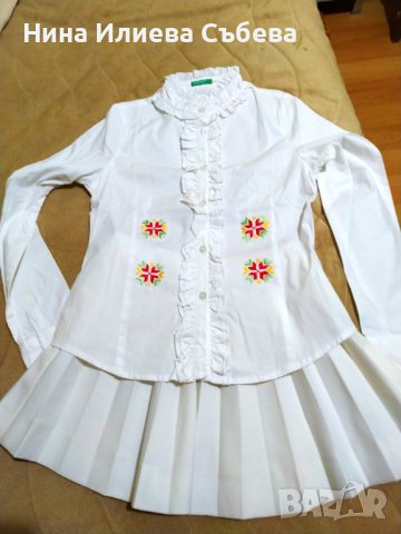 Детски ризи ,поли с национални бродерия шевици, снимка 2 - Рокли - 40546547