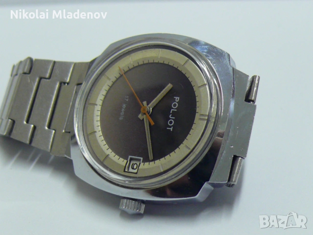 Съветски Полет/POLJOT Мъжки ръчен часовник, работещ! С дата, снимка 9 - Мъжки - 53067026