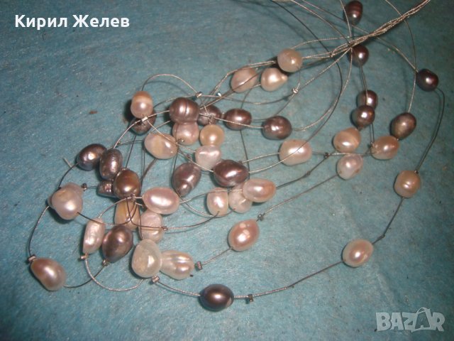 АРТ КОЛИЕ 100% ЕСТЕСТВЕНИ БЕЛИ и ЧЕРНИ ПЕРЛИ и 2 БИЖУТА - БОНУС 27118, снимка 8 - Колиета, медальони, синджири - 35078602