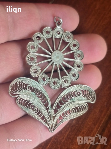 Сребърна Масивна висулка Филигран. Цена 34.99лв. За Севлиево безплатна доставка., снимка 3 - Колиета, медальони, синджири - 51632924