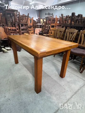 Трапезна маса от дъбов масив