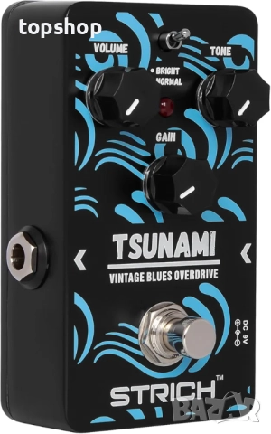 Нов STRICH TSUNAMI Педал за китара Overdrive, Blues Drive Vintage Overdrive ефект, Warm/Hot режими..