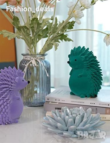 Нова Статуя скулптура на зелен таралеж Фигурка животно Декор стая 16 см, снимка 6 - Декорация за дома - 40754119
