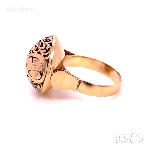 Златен дамски пръстен 5,37гр. размер:56 14кр. проба:585 модел:38186-1, снимка 2 - Пръстени - 53981175