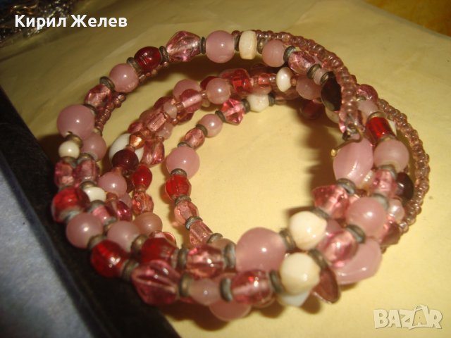 РАЗКОШНА БОГАТО УКРАСЕНА МЪНИСТЕНА ХЕНД-МЕЙД АРТ ГРИВНА с КРИСТАЛИ и ЦВЕТНО СТЪКЛО Тип МУРАНО 31442, снимка 5 - Гривни - 38033557