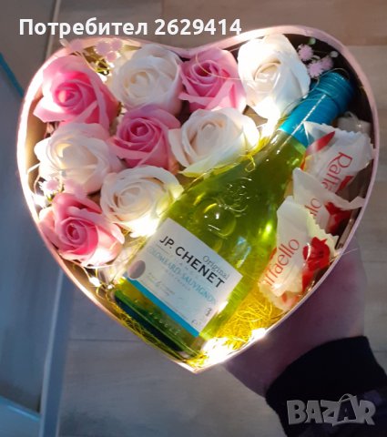 Луксозна кутия с сапунени рози ., снимка 5 - Изкуствени цветя - 36623101