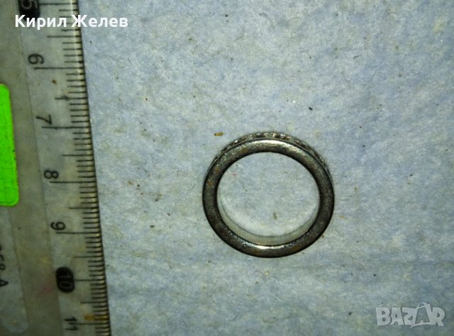 ФЕШЪН АРТ ПРЪСТЕН ХАЛКА БЛАГОРОДНА СТОМАНА с БЯЛА ПОЗЛАТА и ИСКРЯЩИ ФАСЕТИРАНИ ЦИРКОНИ 39257, снимка 7 - Пръстени - 42090155